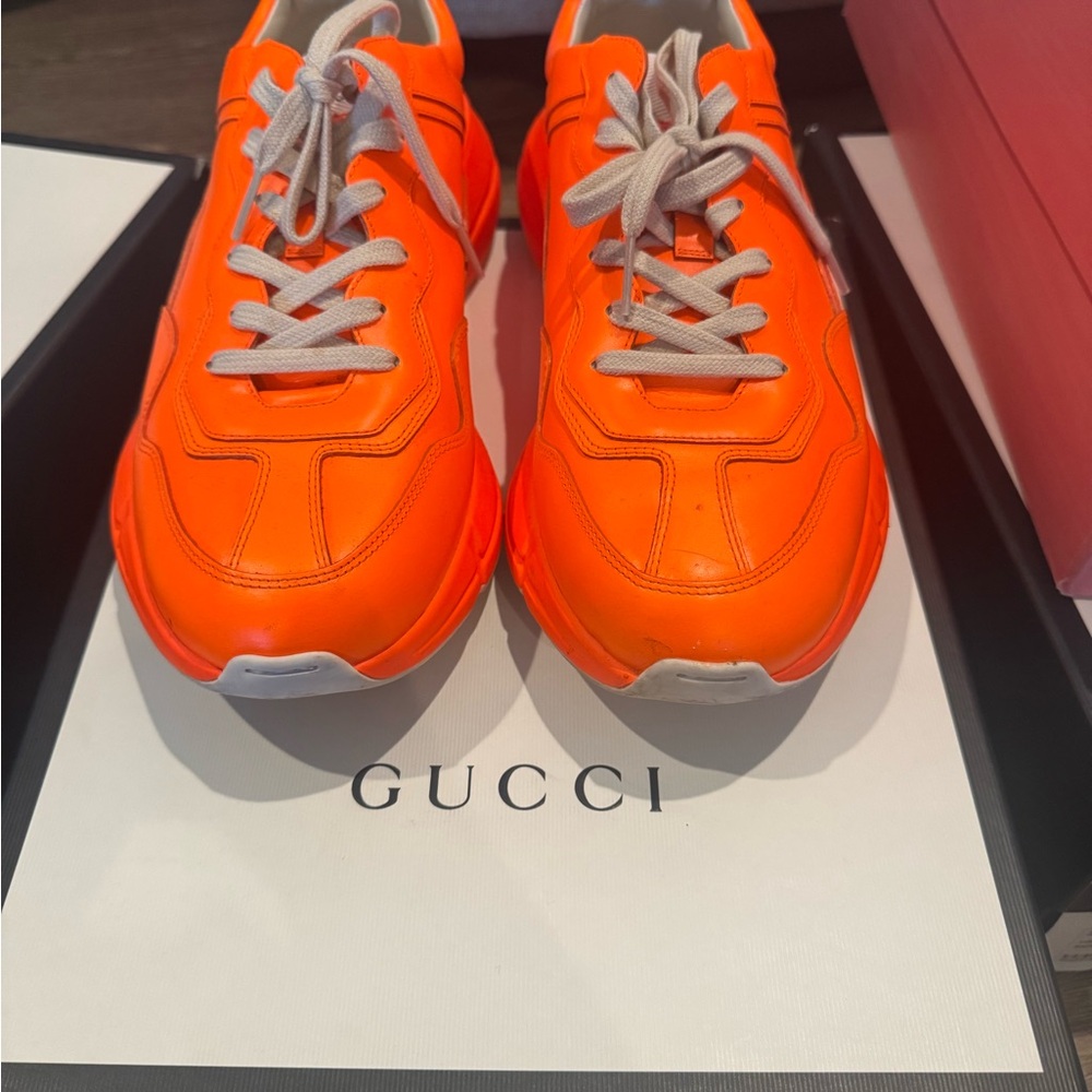 Gucci Men’s Rhython Sneakers - Neon Orange